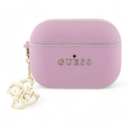 Estuche guess silicon airpods pro 2 saffiano leather pink with 4g charm color rosado - MUNDO ACCESORIOS (B2C)