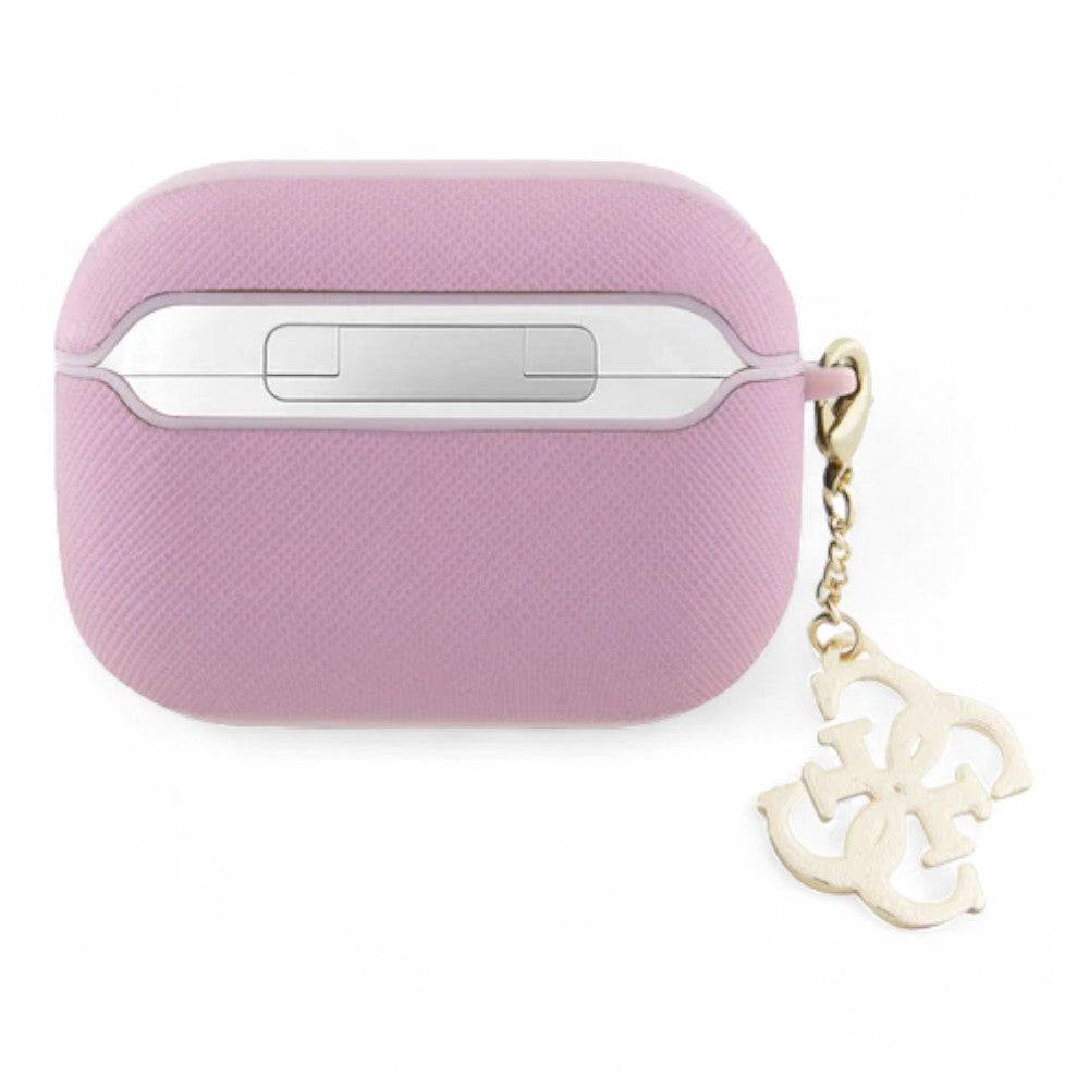 Estuche guess silicon airpods pro 2 saffiano leather pink with 4g charm color rosado - MUNDO ACCESORIOS (B2C)