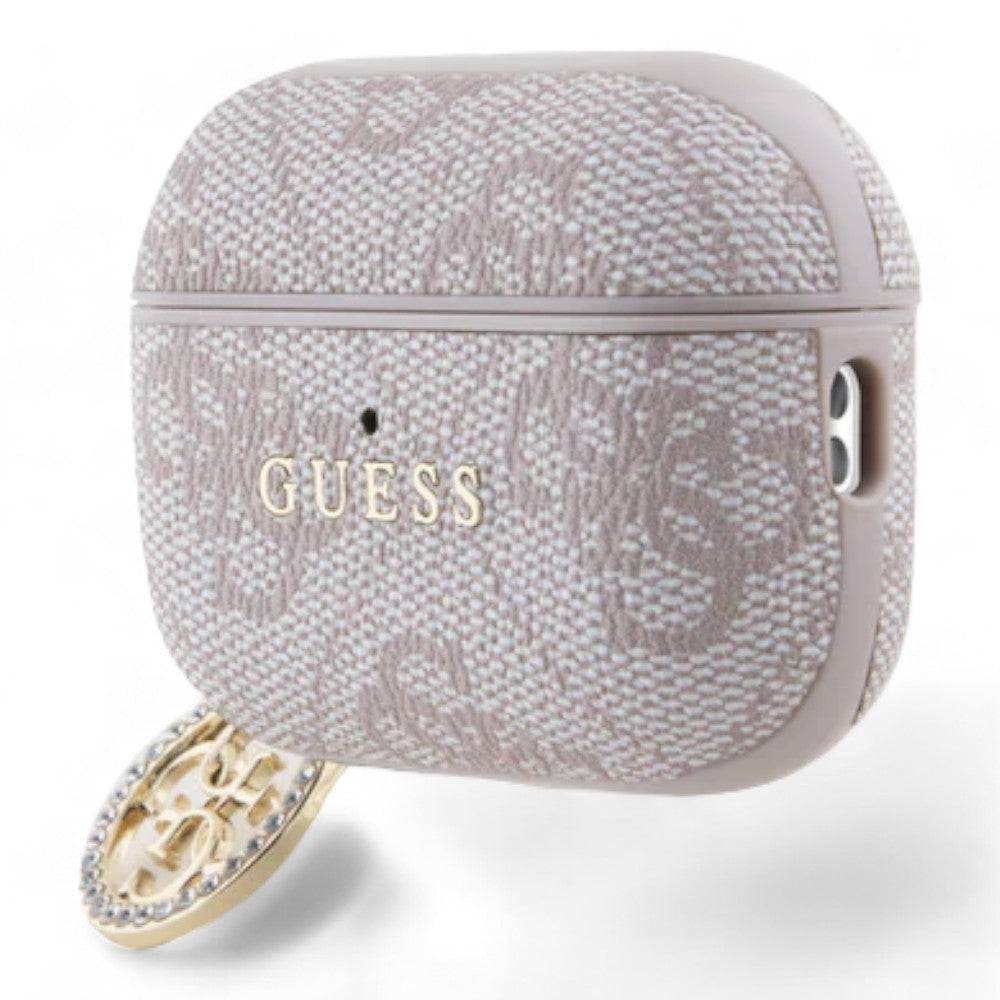 Estuche guess silicon airpods pro 2 pu leather pink 4g with strass charm color rosado - MUNDO ACCESORIOS (B2C)