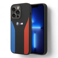 Thumbnail for Estuche bmw silicon iphone 14 pro max silicone black m collection case tricolor printed and logo color negro