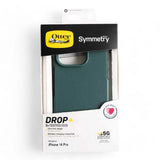 Estuche clásico OtterBox Symmetry para Apple iPhone 14 Pro en color verde oliva.