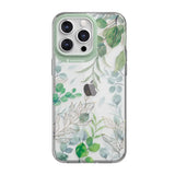 Estuche Switcheasy Artist para iPhone 15 Pro Max en verde multicolor con diseño artístico floral.