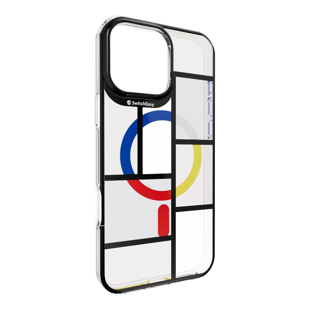 switcheasy artist case iphone 16 pro artist m 3d patterned shockproof case mondrian color multicolor