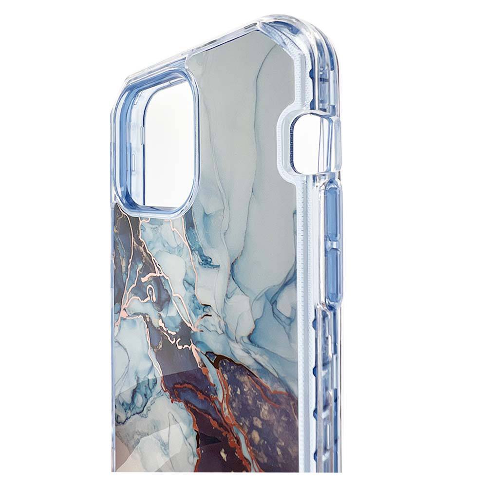 Estuche El Rey Marble Iphone 13 Pro Max Defender Color Azul - MUNDO ACCESORIOS (B2C)