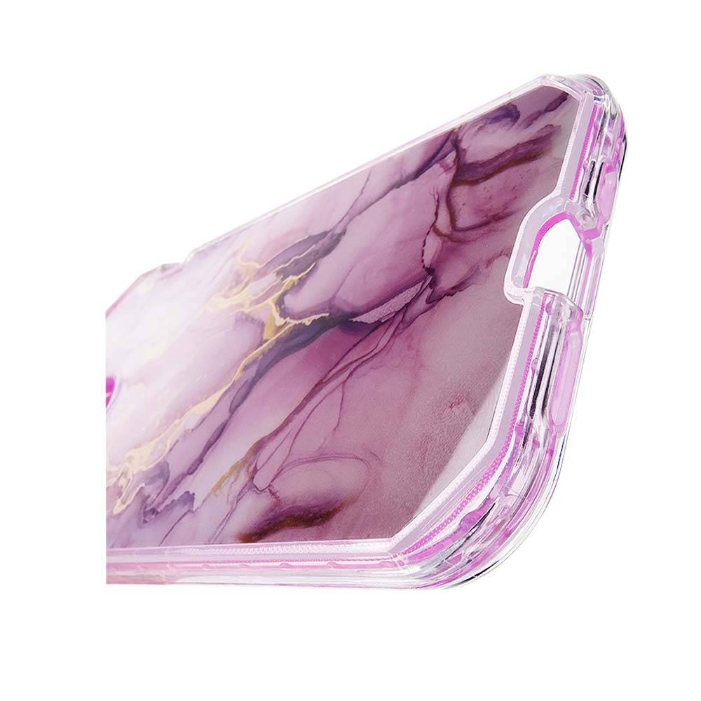 Estuche El Rey Marble Iphone 13 Pro Max Defender Color Morado - MUNDO ACCESORIOS (B2C)