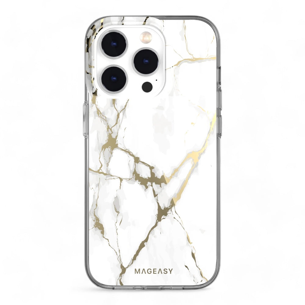 Switcheasy marble iphone 14 pro champagne white case