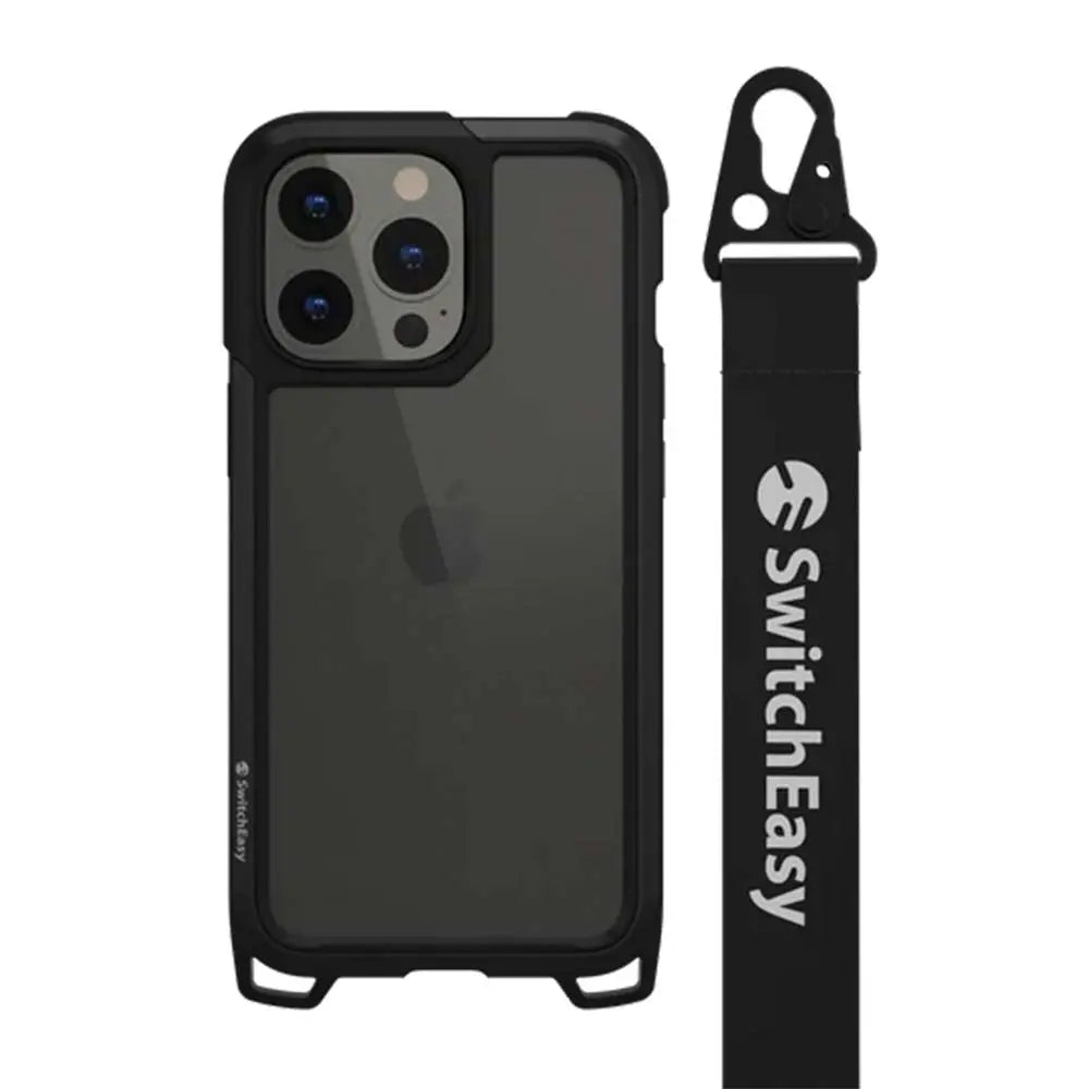 Estuche clásico Switcheasy Odyssey negro para iPhone 13 Pro, elegante y protector.