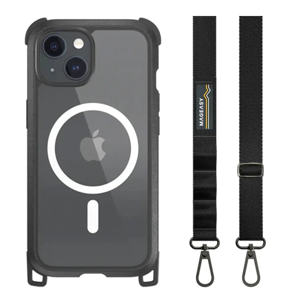 Estuche switcheasy odyssey iphone 15 odyssey m + strap leather  color negro