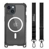 Estuche switcheasy odyssey iphone 15 odyssey m + strap leather  color negro