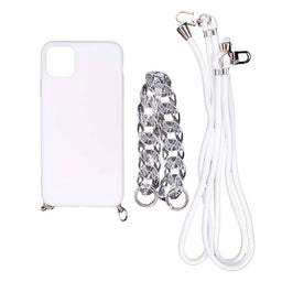 Estuche El Rey Strap Iphone 11 Strap De Mano + Strap Hombro Color Blanco - MUNDO ACCESORIOS (B2C)