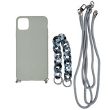 Estuche el rey strap iphone 11 strap de mano + strap hombro color gris