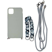 Estuche El Rey Strap Iphone 14 Pro Max Strap De Mano + Strap Hombro Color Gris - MUNDO ACCESORIOS (B2C)