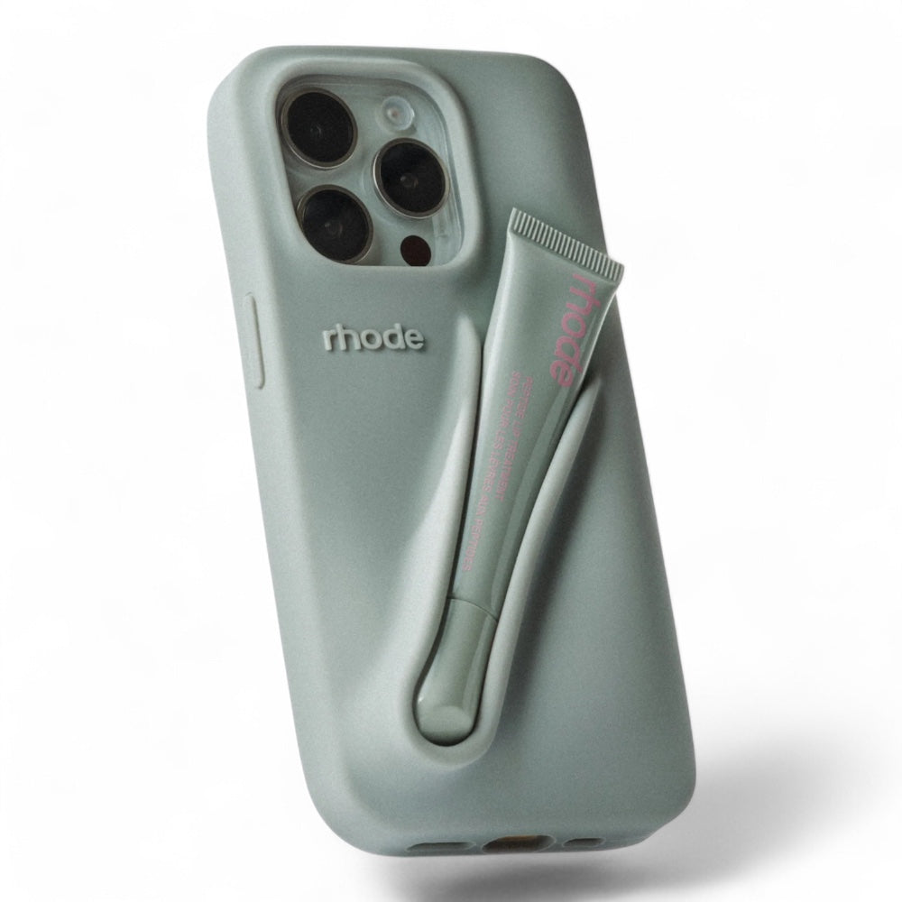 Estuche rhode glamour iphone 15 pro max fall lip limited edition  color gris - MUNDO ACCESORIOS