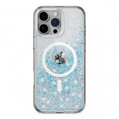 Estuche Switcheasy Starfield para iPhone 16 Pro con efecto 3D multicolor y diseño resistente a golpes en color Frozen.