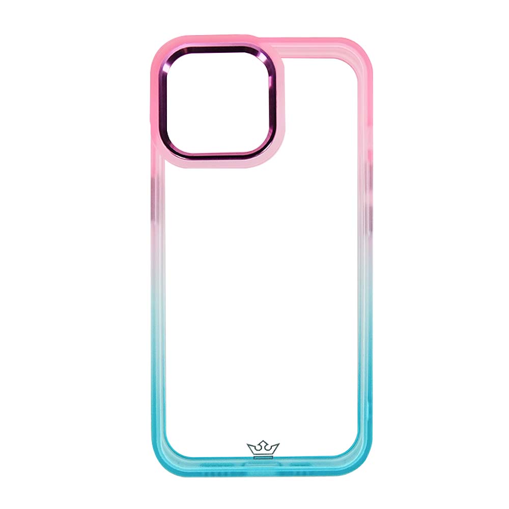 classic cases the king degrade apple iphone 14 plus pink / turquoise color