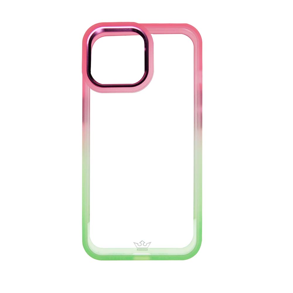 Estuches Clasico El Rey Degrade Apple Iphone 14 Pro Max Color Rosado / Verde