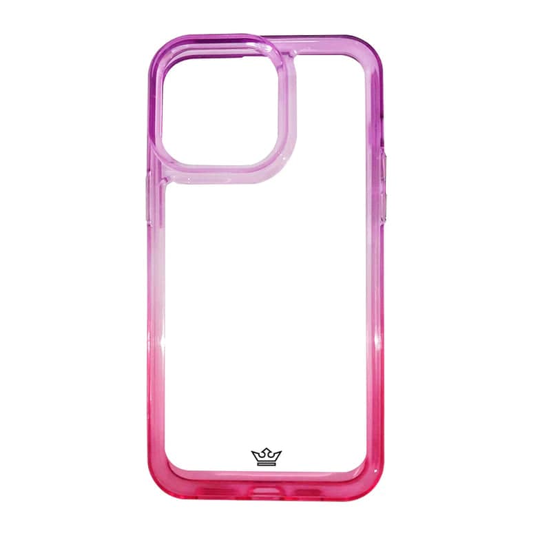 estuches clasico el rey degrade apple iphone 14 pro max color morado / rosado - MUNDO ACCESORIOS (B2C)