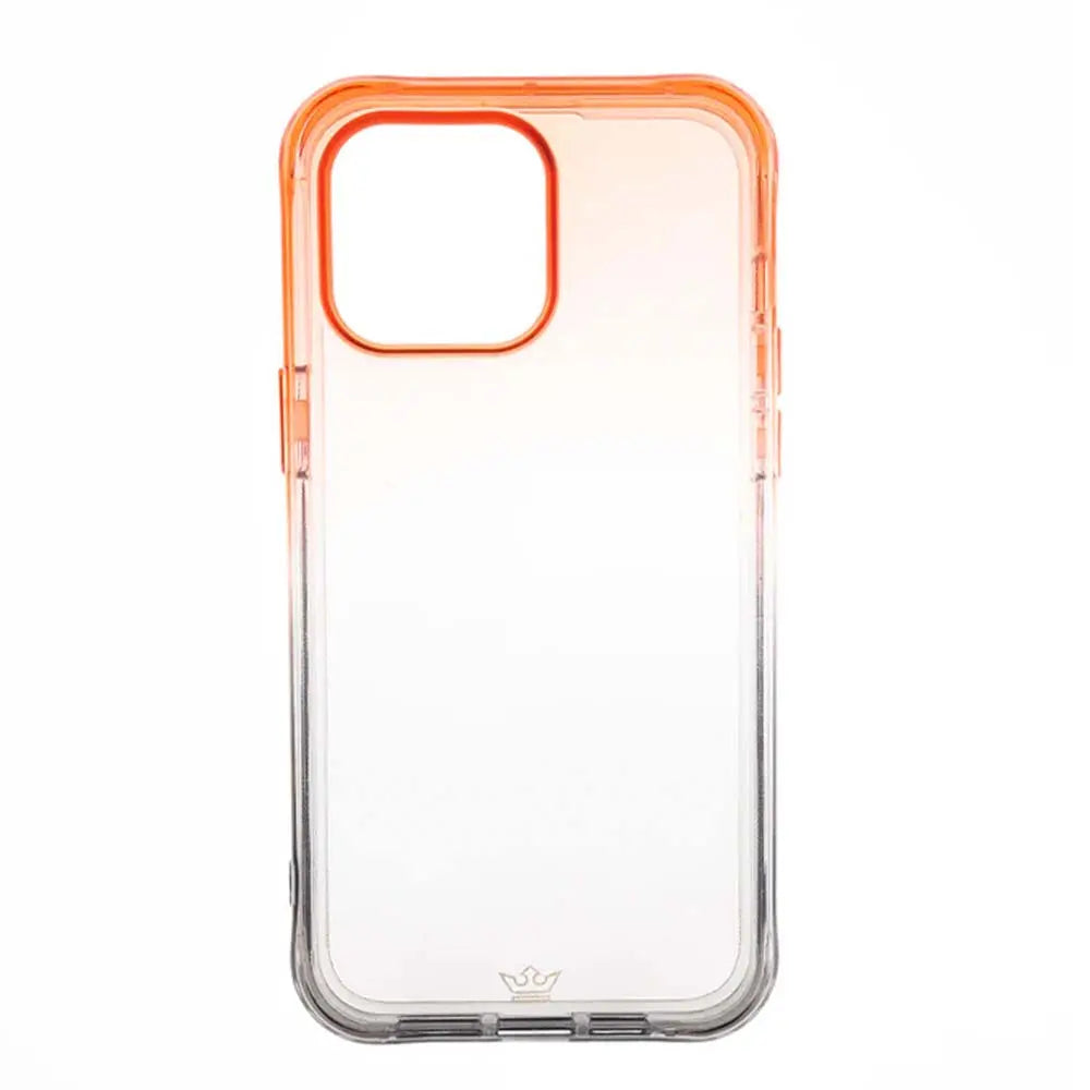 Estuche clásico degradado El Rey para iPhone 14 Pro Max en naranja y gris.