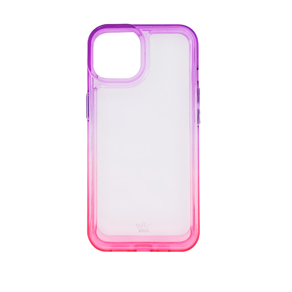 estuches clasico el rey degrade apple iphone 14 color morado / rosado - MUNDO ACCESORIOS