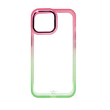 Estuche clásico lujo degradado rosa y verde para iPhone 12 Pro Max.