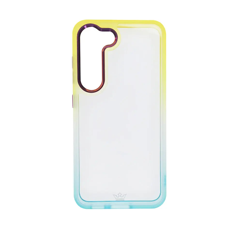 estuche clasico el rey degrade samsung s23 color amarillo / turquesa  Shop name