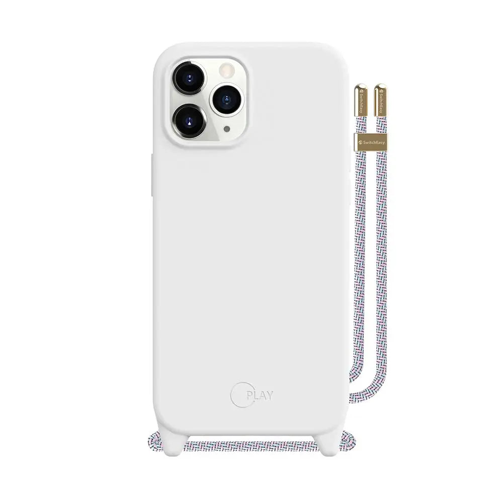 Estuche switcheasy play iphone 12 pro max con strap color blanco