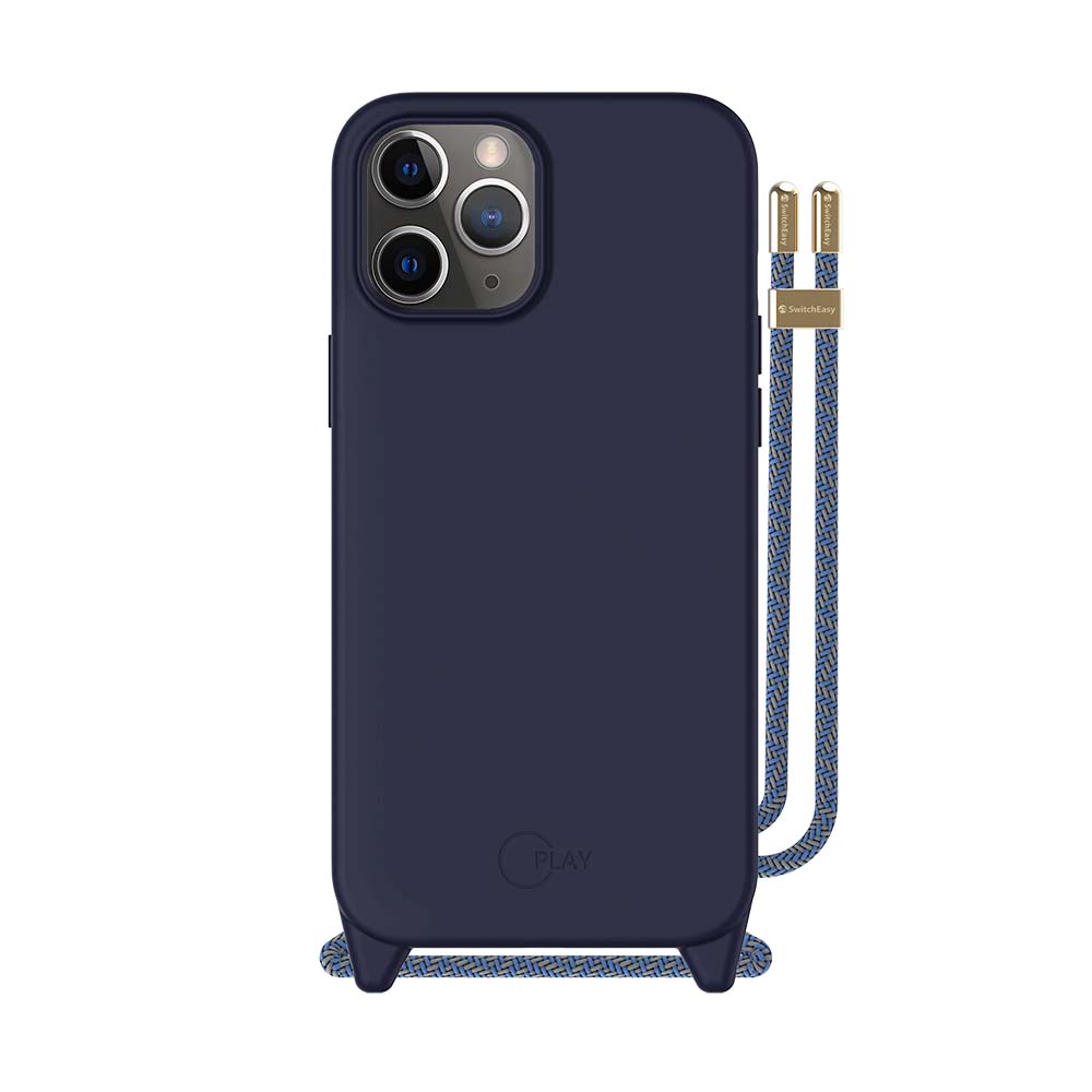 Estuche switcheasy play iphone 12 pro max con strap color azul marino