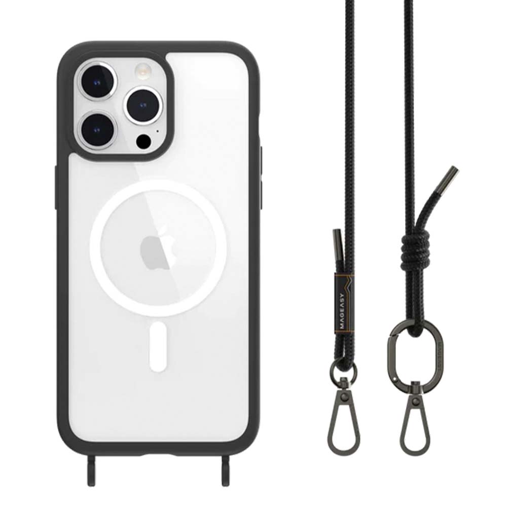 Estuche Switcheasy Roam Iphone 15 Pro M + Strap Color Negro - MUNDO ACCESORIOS