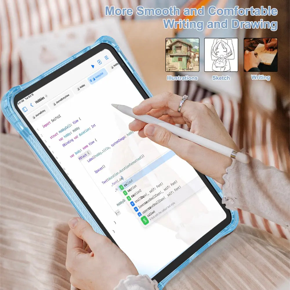 transparent b series ipad 10 th color light blue  Shop name