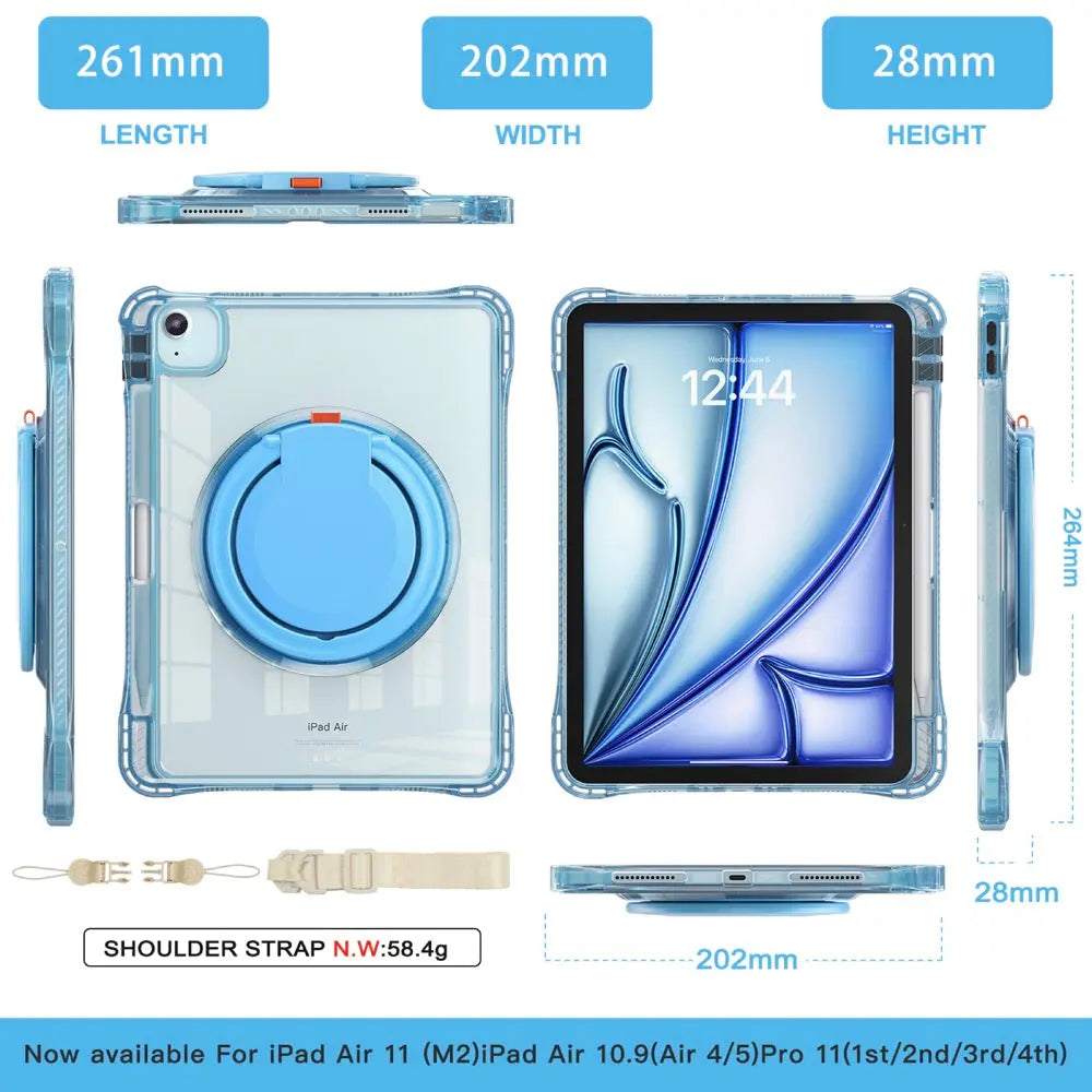 transparent b series ipad air 11 2024 color light blue