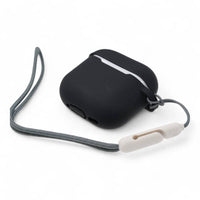 Estuche generico skin airpods 4 silicon negro + strap color negro - MUNDO ACCESORIOS (B2C)