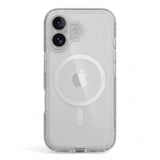 Clear shockproof case for iPhone 16 Plus, never yellowing, transparent design.