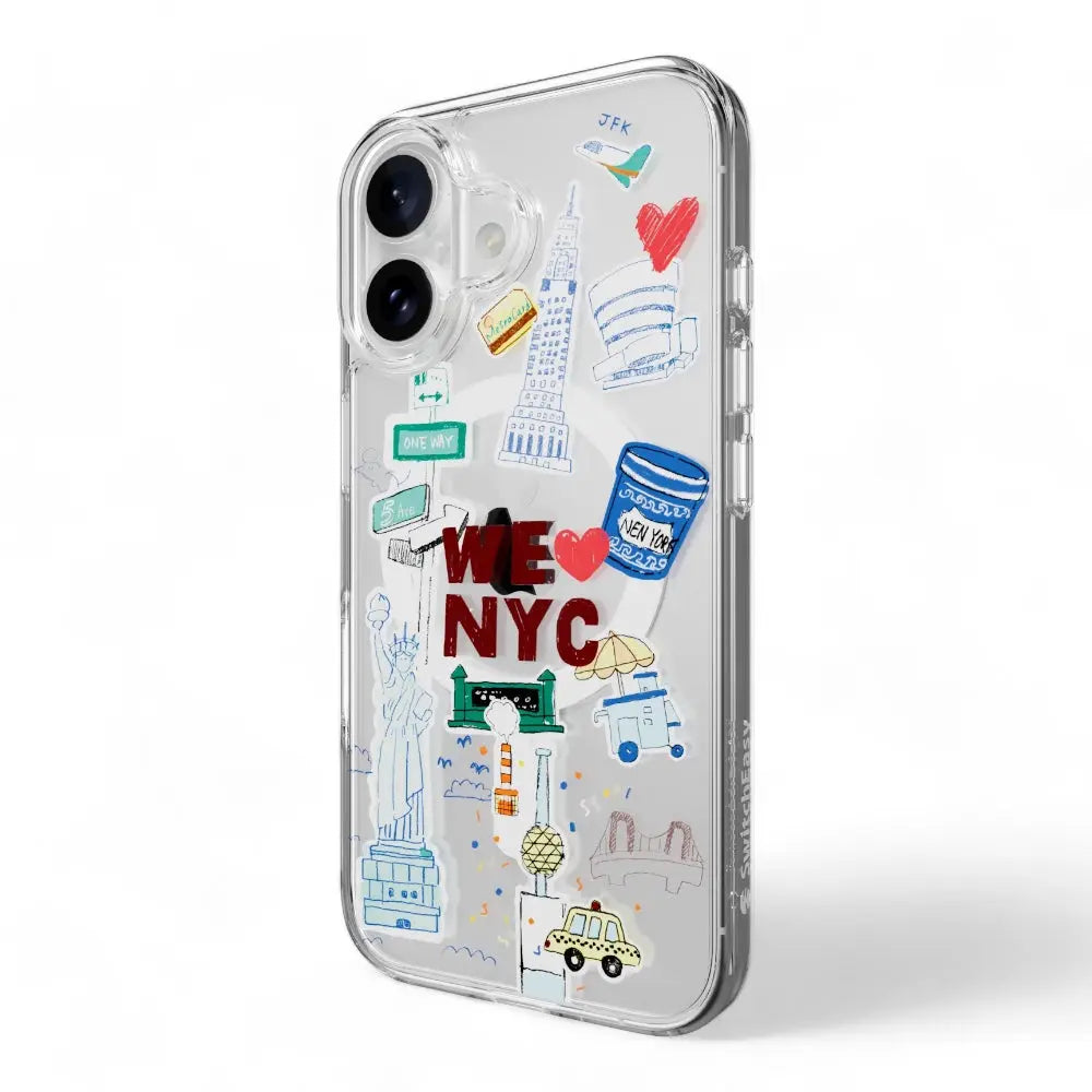 Estuche switcheasy skin iphone 16 style m pattern shockproof case new york color multicolor  Shop name