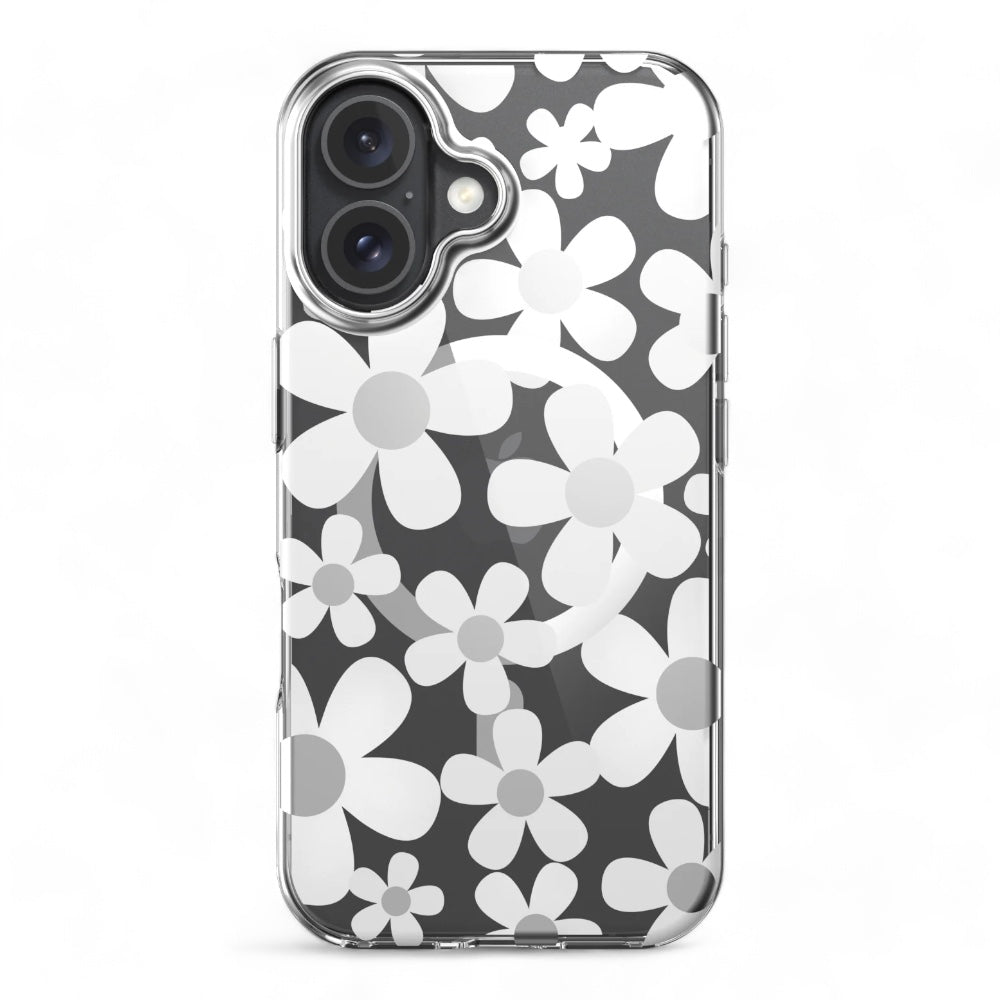 Switcheasy skin iphone 16 plus fleur m 3d patterned shockproof case white color