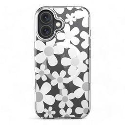 Switcheasy skin iphone 16 plus fleur m 3d patterned shockproof case white color