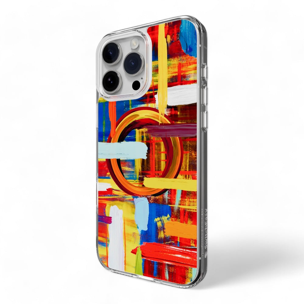 Estuche switcheasy skin iphone 16 pro max style m pattern shockproof case painting color multicolor  Shop name