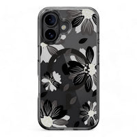 switcheasy skin iphone 16 plus style m pattern shockproof case black flower color multicolor