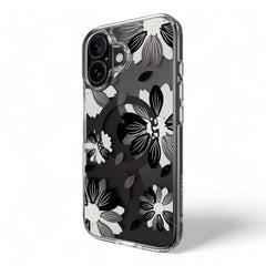 Estuche switcheasy skin iphone 16 plus style m pattern shockproof case black flower color multicolor  Shop name