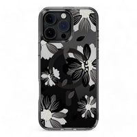 switcheasy skin case iphone 16 pro max style m pattern shockproof case black flower color multicolor