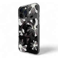 Estuche switcheasy skin iphone 16 pro max style m pattern shockproof case black flower color multicolor  Shop name