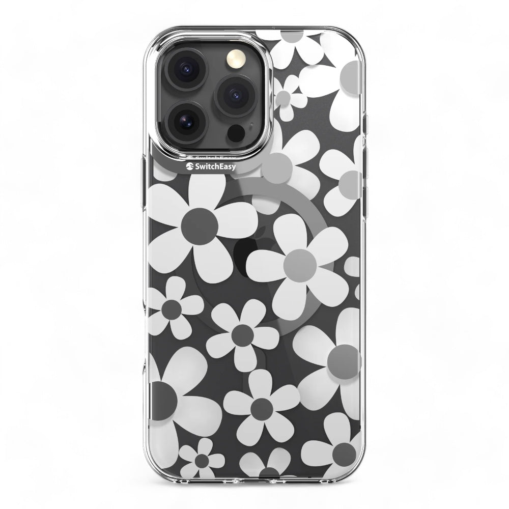 Case switcheasy skin iphone 16 pro max fleur m 3d patterned shockproof case white color multicolor