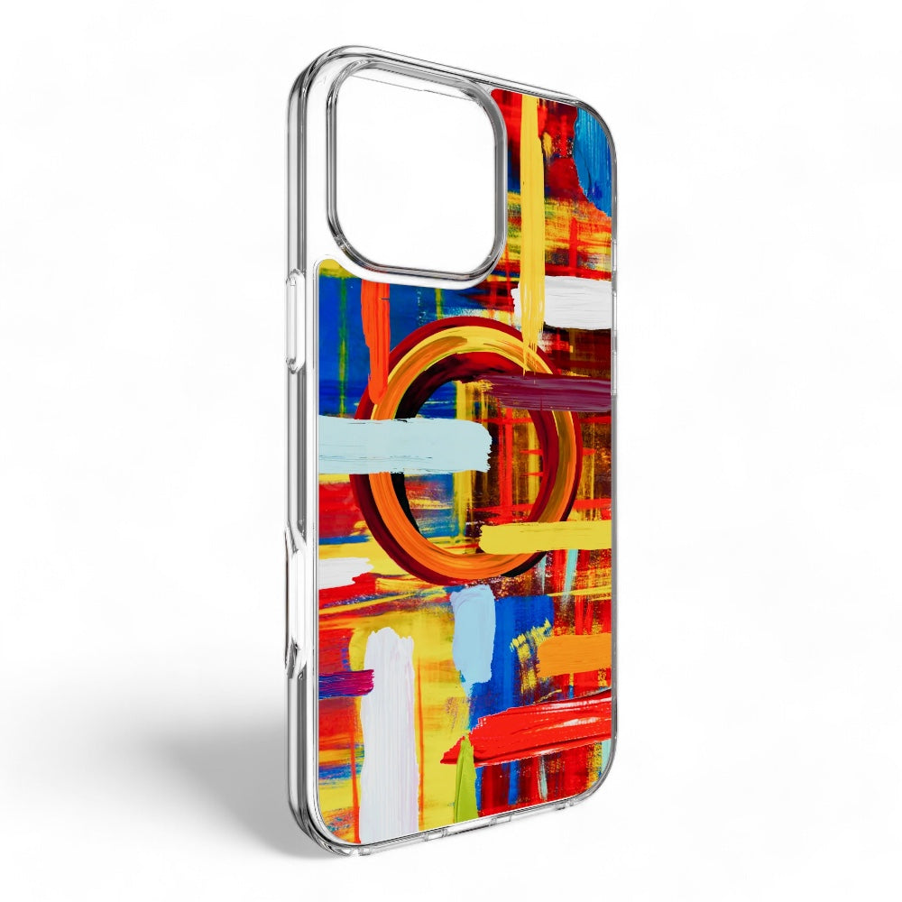 switcheasy skin case iphone 16 pro style m pattern shockproof case painting color multicolor