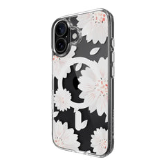 Estuche switcheasy skin iphone 16 style m pattern shockproof case for 2024 iphone 2 lenses white flower color multicolor  Shop name