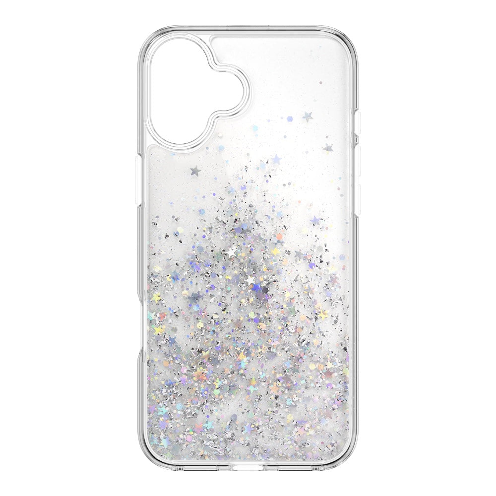 Estuche switcheasy skin iphone 16 plus starfield m 3d glitter shockproof case for 2024 iphone 2 lenses large color transparente