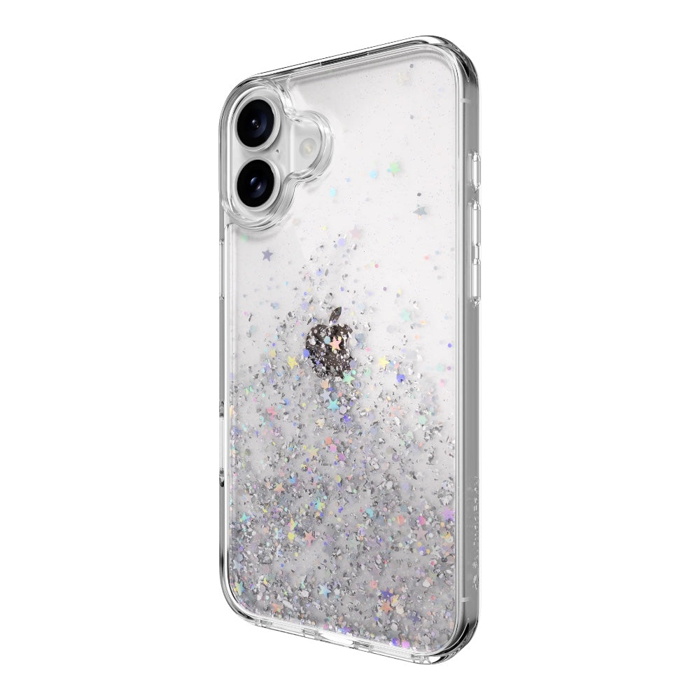 Estuche switcheasy skin iphone 16 plus starfield m 3d glitter shockproof case for 2024 iphone 2 lenses large color transparente