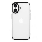 Estuche Deviá Skin iPhone 16 Plus Glimmer negro, elegante protección de policarbonato.