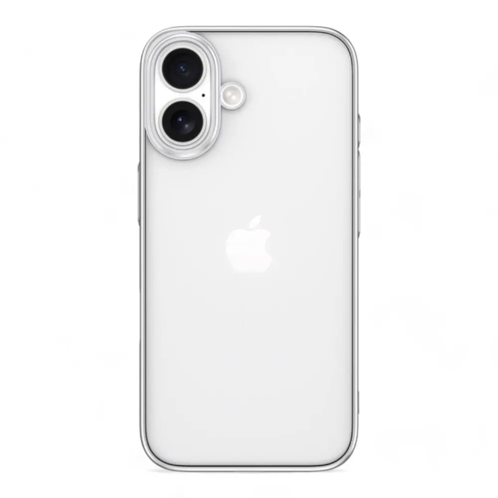 Estuche Deviá Skin Glimmer Series para iPhone 16 Plus en color gris, diseñado para protección y estilo.