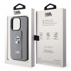 Estuche karl lagerfeld hc gripstand saffiano kc pins silver iphone 15 pro max color gris  Shop name