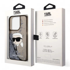 Estuche karl lagerfeld hc liq. glitter nft k.head black iphone 15 pro max color negro  Shop name