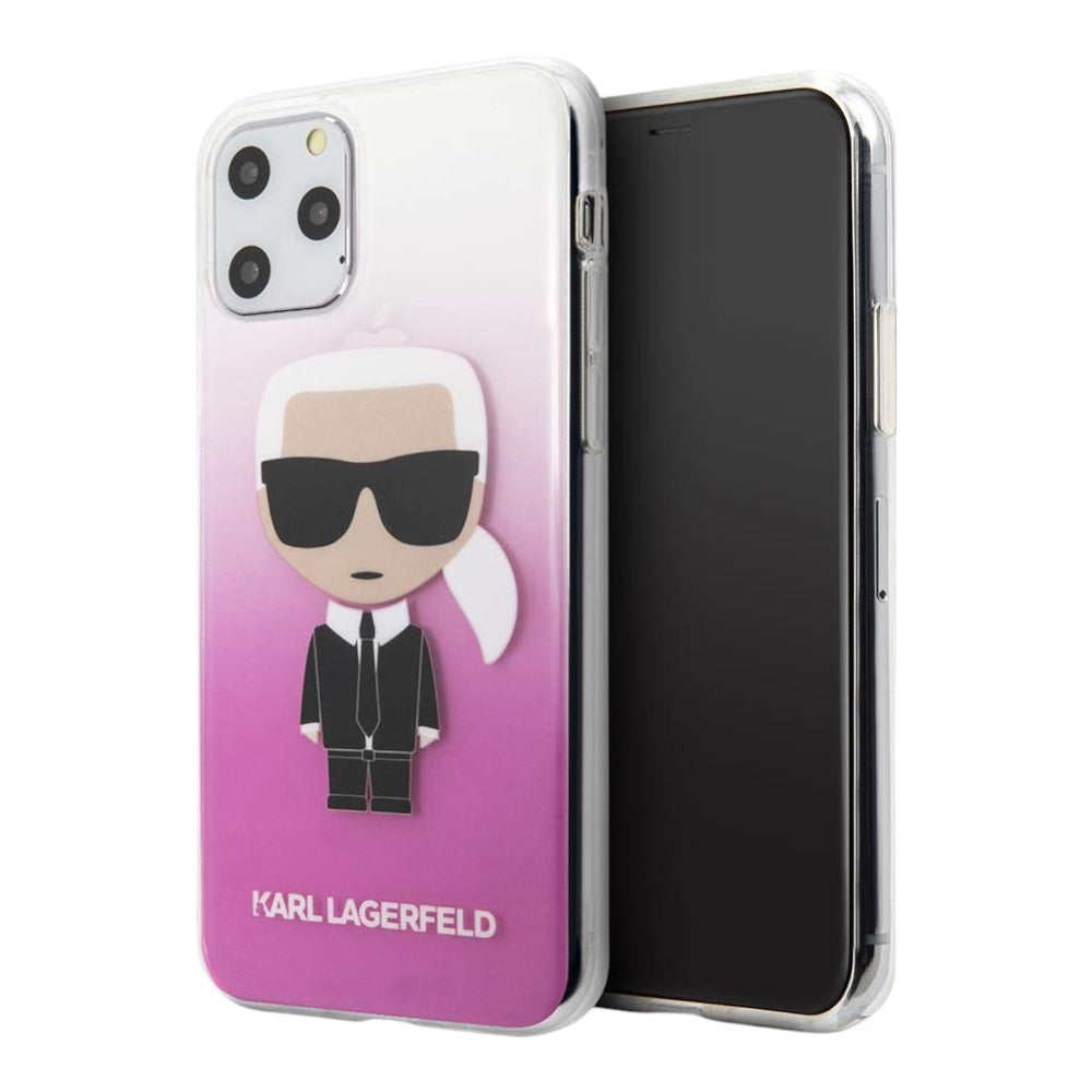 Estuche Karl Lagerfeld Transp Case Ikonik Gradient Pink Iphone 11 Color Rosado- MUNDO ACCESORIOS.